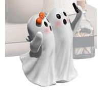 Figurine Fantôme Halloween Centre de table artistique en résine drôle et | Sculpture Couple Fantômes d'Halloween Pour chambre, couloir, cheminée, table basse, bibliothèque, rebord de fenêtr