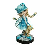 Figurine fée Bleue avec Nounours Statue Statuette Elfe Fairy déco 16cm