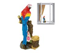 Figurine Figurines en résine Sculpture de Jardin | Statue de Perroquet décoration modèle extérieur pour Balcon, c