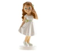 figurine gâteau communion anna 15.8cm - dekora 315120 Blanc G
