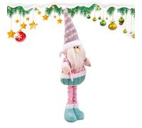 Figurine Gnome De Noël Décorative Statuette Nain Décorative et Rétractable | Figurine Gnome De Fête Décorative Pour Chambre à Coucher Salon Cuisine Espace télescopique rose et bleue vieil homme