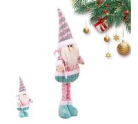 Figurine Gnome De Noël Décorative Statuette Nain Décorative et Rétractable | Gnome Festive Décorative Pour Chambre à Coucher Salon Cuisine Espace Intérieur télescopique rose et bleue vieil homme