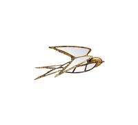 Figurine hirondelle en résine or, minimaliste, décorative - Chehoma, Miroirs - 18x41x1 cm