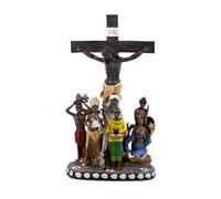 Figurine Jésus Christ Croix 7 Pouvoirs 34 Cm. Image En Résine