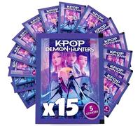 Figurine KPop Demon Hunters, 15 paquets, 75 autocollants officiels