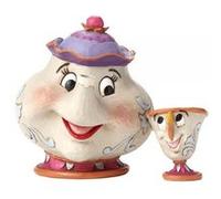Figurine la Belle et la Bête - Madame Samovar et Zip - Disney Traditions Jim Shore Blanc G