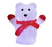 Figurine Lumineuse LED en Acrylique Décoration de Noël Ours Polaire Lumineux Illumination de noël Décoration LED Ours Nounours
