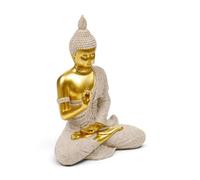 Figurine médiation effet Puckator Boudha Thai Doré 19x13,5x7,5 cm
