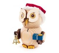 Figurine Mini-Hibou De Noël H: 7,5cm NEU Figurine En Bois Miniature