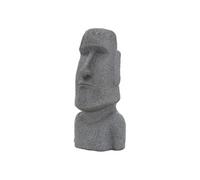 Sculpture statue pierre moulée lave gris île de Pâques figurine déco jardin