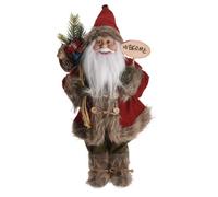 Figurine de Père Noël Traditionnelle 22x 14x47 cm, en Polyrésine