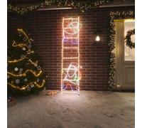 Figurine Père Noël sur Echelle Pliable avec 552 LED 50x200cm Décoration vidaXL