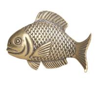 Figurine Poisson en Laiton Rétro, Statuette Décorative et Presse-papier