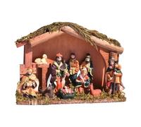 Figurine scène Nativité crèche de Noël Décor religieux Sainte pour table | Crèche de Noël en bois Pour la maison le bureau le salon intérieur l'école extérieur la chambre l'église et les