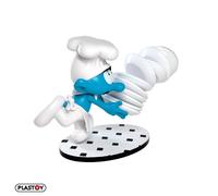 Figurine Le Schtroumpfs Cuisinier Plastoy Bleu TU