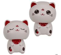 Figurine solaire chat porte-bonheur modèle aléatoire 5,5 cm