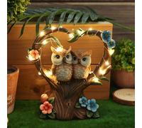 Figurine solaire en résine, résistante aux intempéries, idéale pour le jardin ou la terrasse