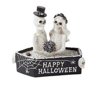 Figurine squelette crâne couple figurine Halloween | Sculpture en résine gothique, décorations d'Halloween, farce pour salon, chambre à coucher, cadeaux de fête