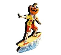 Figurine Squelette Jouet D'Halloween Surfeuse En Bois 14cm Rigolote