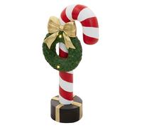 Figurine sucre d’orge lumineuse LED - ECD Germany - 68 cm - Décoration de Noël d'intérieur à piles