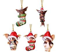 Figurine suspendue - PIMPIMSKY - 5pcs - Décorations de Noël - Chapeau de Père Noël - Acrylique