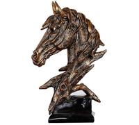 Figurine - Tête de Cheval - Résine - 9x13 cm - Décoration Bureau