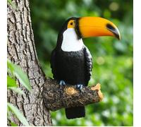Figurine Toucan,Statue de Toucan,Oiseaux artificiels en résine,Statue d'animal de Jardin,décoration Pastorale à Suspendre