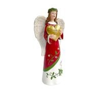 Figurines d' de Noël en résine éclairée avec ailes | Statuette d'ange à LED pour salon, chambre à coucher, cheminée, bibliothèque, fête