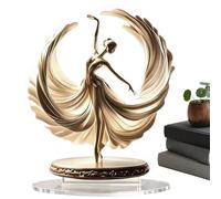 Figurines Danseuse De Ballet,Ornement Pour Bureau En Acrylique 2D Danseuse | Statue danseuse de ballet - Idée Cadeau Anniversaire Crémaillère Pour Dortoir Appartement Bibliothèque Maison Table De Chev