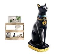 Figurines de chats égyptiens | Statue de déesse chat égyptienne - Anciens objets de collection Figurine de déesse Statues égyptiennes pour la décoration de la maison Cadeau d'anniversaire