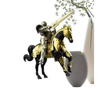 Figurines de chevaliers articulés - Assemblage requis - Articulable multi-articulation - Figurine chevalier médiéval - Pour bureau, bibliothèque, chevet, chambre à coucher, salon, bureau