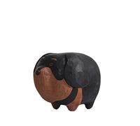 Figurines de chien de loup en bois sculpté à la main pour décoration d'intérieur, décoration de table, étagère, cadeau pour les amateurs de chiens loups
