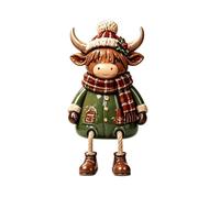 Figurines de Père Noël sujet de fête Santa en résine vintage aux jambes | Centre de table de Noël pour étagère, tablette de cheminée, chevet, comptoir,