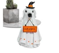 Figurines d'Halloween avec lumières LED, animal mignon et lueur chaude