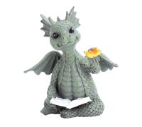 Figurines Dragon Déco Jardin Extérieur, Figurine Dragon de Jardin en Résine, Belle Statue Dragon de Cour Dragon Lecteur, Décoration Jardin Dragon Figurine Déco Idée Cadeau