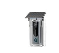 FIJHNGSF Caméra de Sonnette vidéo WiFi sans Fil | Alimenté à l'énergie solaire avec housse de pluie.(Set1)