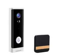 FIJHNGSF Caméra de Sonnette vidéo WiFi sans Fil Intelligente | Résolution 1080P, alimenté par batterie, mini interphone(Option 6,UK Plug)
