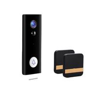 FIJHNGSF Caméra de Sonnette vidéo WiFi sans Fil Intelligente | Résolution 1080P, alimenté par batterie, mini interphone(Option 7,EU Plug)