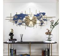 fikujap Horloge Murale Geante,Pendules Murales Art Métal Mur De Moderne Numerique Horloge pour Le Salon Creative Horloge Murale Silencieuse Decoration D'interieur-86x43cm