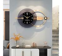 fikujap Pendules Murales Art Métal Horloge Murale Geante, Mur De Moderne Numerique Horloge pour Le Salon Creative Horloge Murale Silencieuse Decoration D'interieur-86x43cm