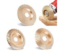 FIKZOM 3PCS Disque de polissage pour meuleuse d'angle, pour sculpture sur bois, meule en carbure de tungstène pour la coupe, le façonnage, le ponçage et le polissage du bois