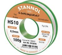 Fil à souder sans plomb HS10 2510 Stannol Alliage (détails) Sn95Ag4Cu1