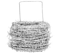vidaXL Fil barbelé acier galvanisé Argent 50 m Diam. bobine 17.5 cm Espacement barbelés 10 cm