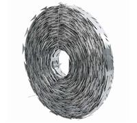 Fil barbelé en acier galvanisé - vidaXL - Argenté - 5000x1,9 cm - Résistant aux intempéries - Anti-rouille