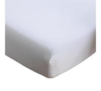 Fil Blanc Drap Housse Dolly en Satin de Coton Brodé 160x200cm Blanc