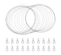 Fil Chauffant Rond pour Scelleuse Thermique 500x0,06x0,06cm | Nickel-Chromium Argenté, Élément de Remplacement Précis Connecteurs, pour Films Plastiques et Sachets