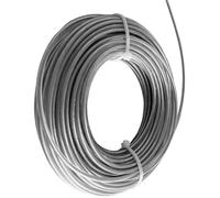 Fil Coupe Bordure Universel,Fil Débroussailleuse en Acier 2.4mm x 15m,Fil d'acier Débroussailleuse Robuste Fil Nylon pour Tondeuse