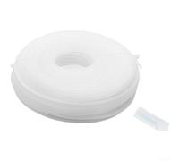 Fil d'acier renforcé en nylon de 3 mm pour tondeuse à gazon, corde de coupe longue durée, couleur blanche, rouleau de 20 mètres pour la coupe et les tâches de bordure de jardin, cour et travaux de