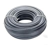 Fil d'acier renforcé en nylon de 3 mm pour tondeuse à gazon, corde de coupe longue durée, couleur blanche, rouleau de 20 mètres pour la coupe et les tâches de bordure de jardin, cour et travaux de