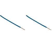 Fil d'alimentation électrique HO7V-U 1,5mm² Bleu - 25m (Lot de 2)